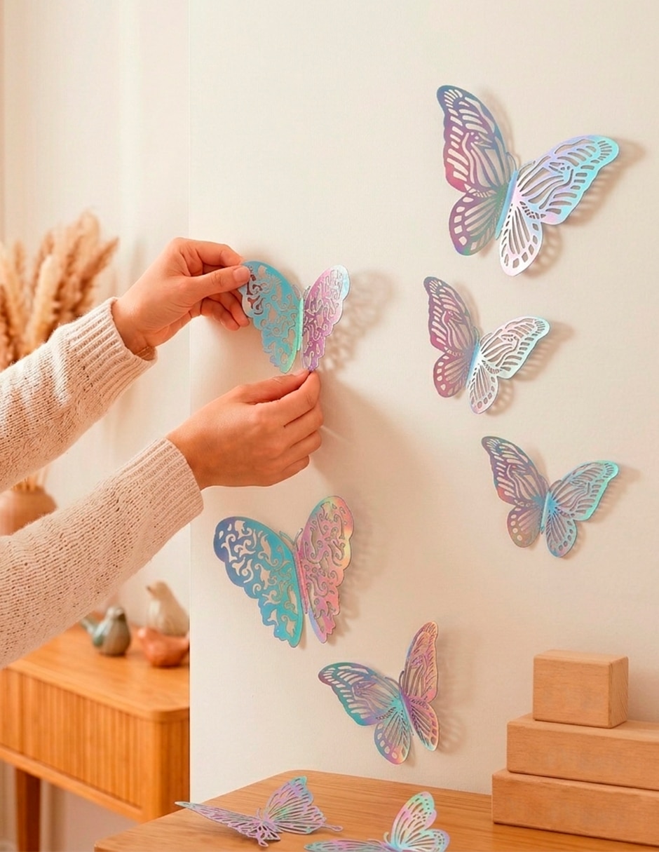 Figura decorativa de mariposa 72 Mariposas 3D 3